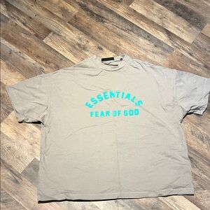 Fear of God Essentials Tee in Sage Green Overzise